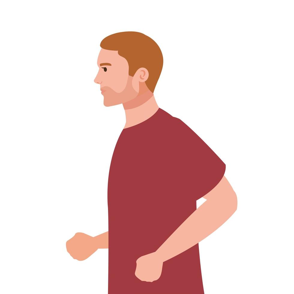 man running, man in sportswear jogging, male athlete, sporty person vector
