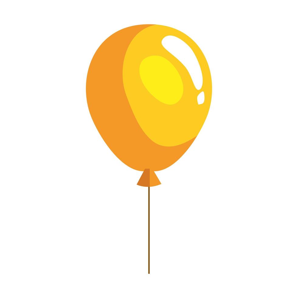 helio globo amarillo vector