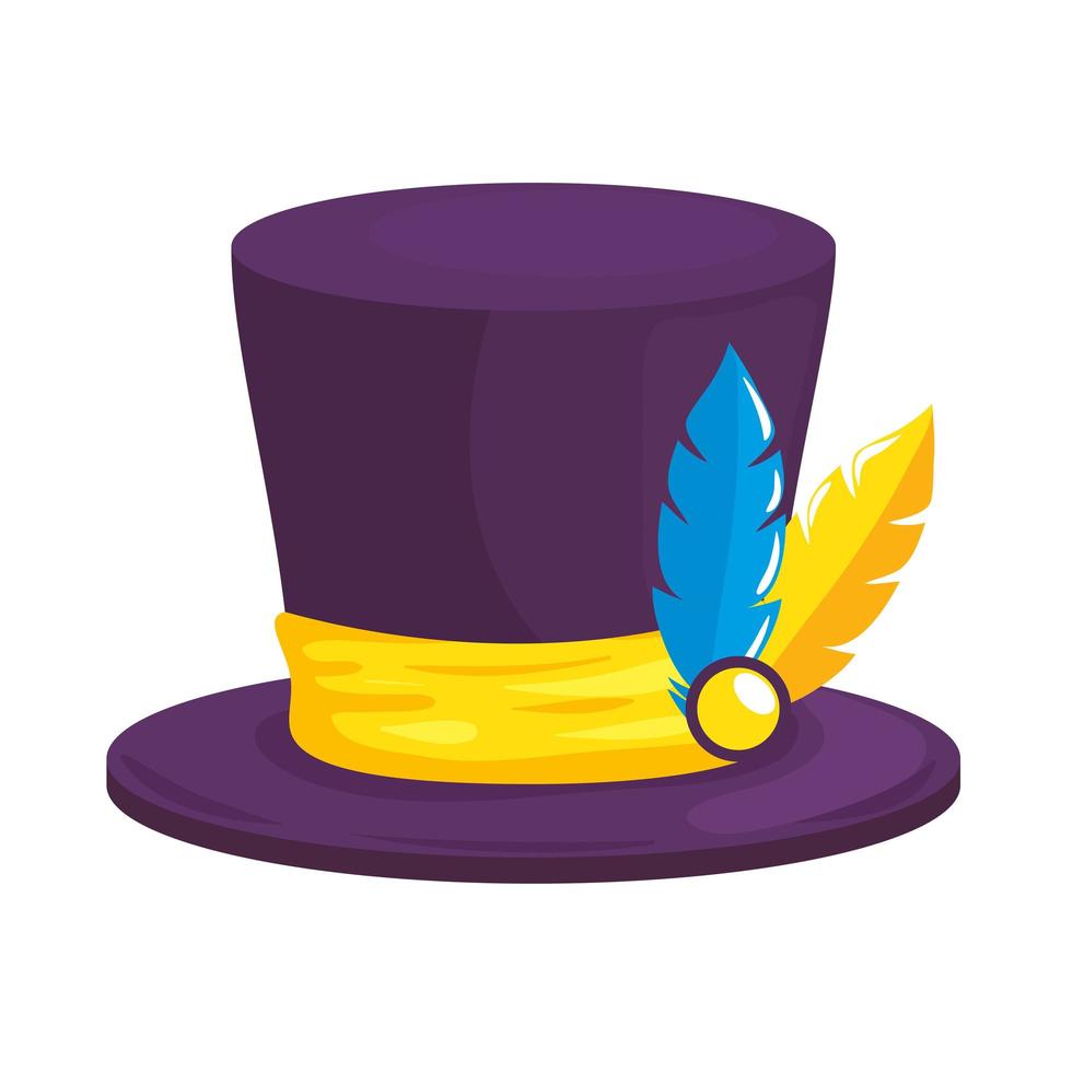 mardi gras tophat vector