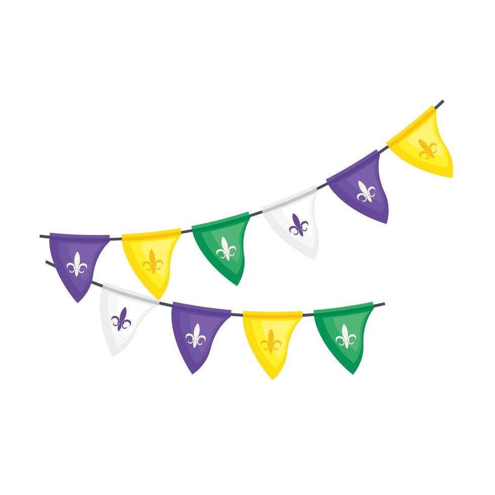mardi gras garlands vector