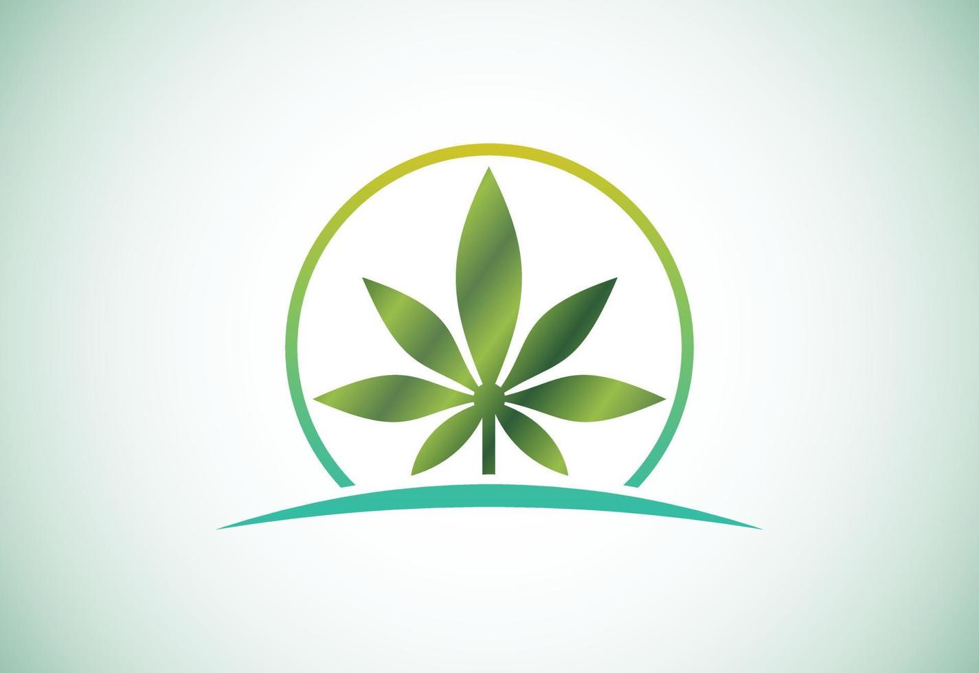 Cannabis logo, Leaf logo design vector