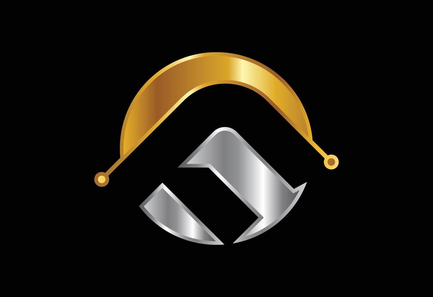 Initial letter F with technology logo sign symbol vector