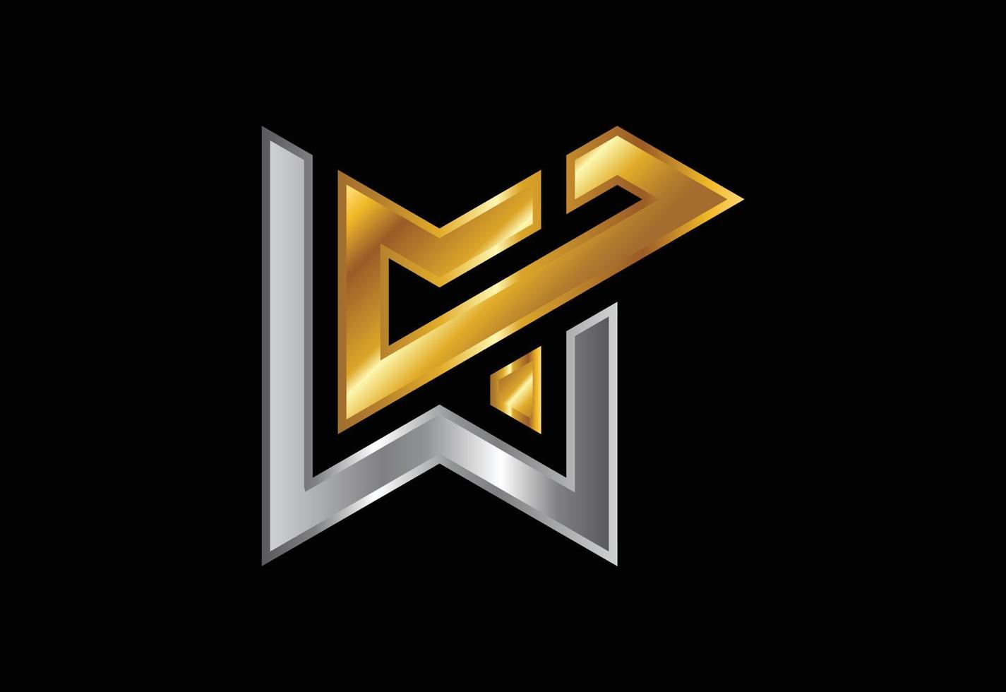 logotipo de wm, diseño de logotipo de letra de wm, logotipo de monograma vector