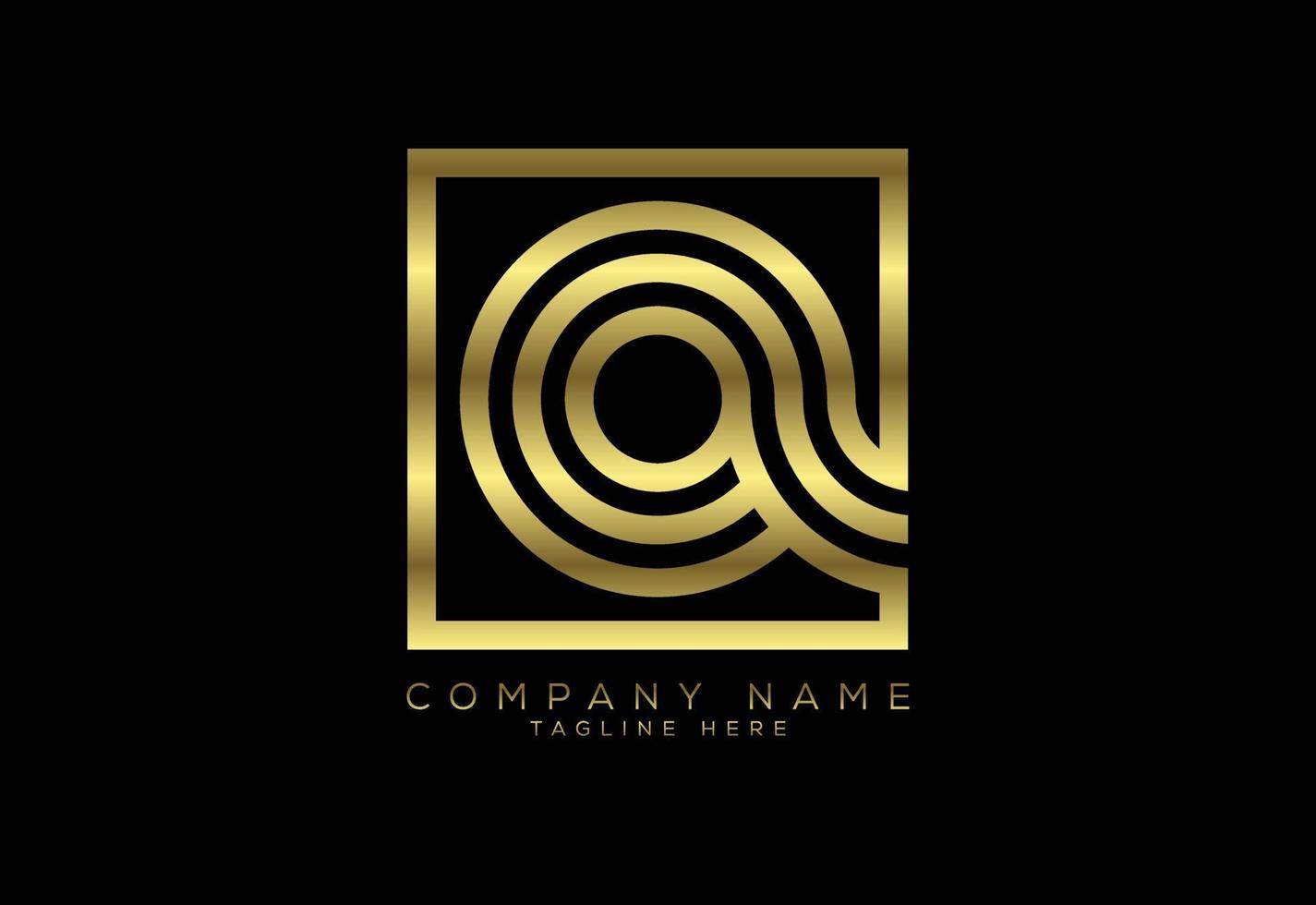 Luxury golden color line letter Q, Graphic Alphabet Symbol for Corporate Business Identity vector