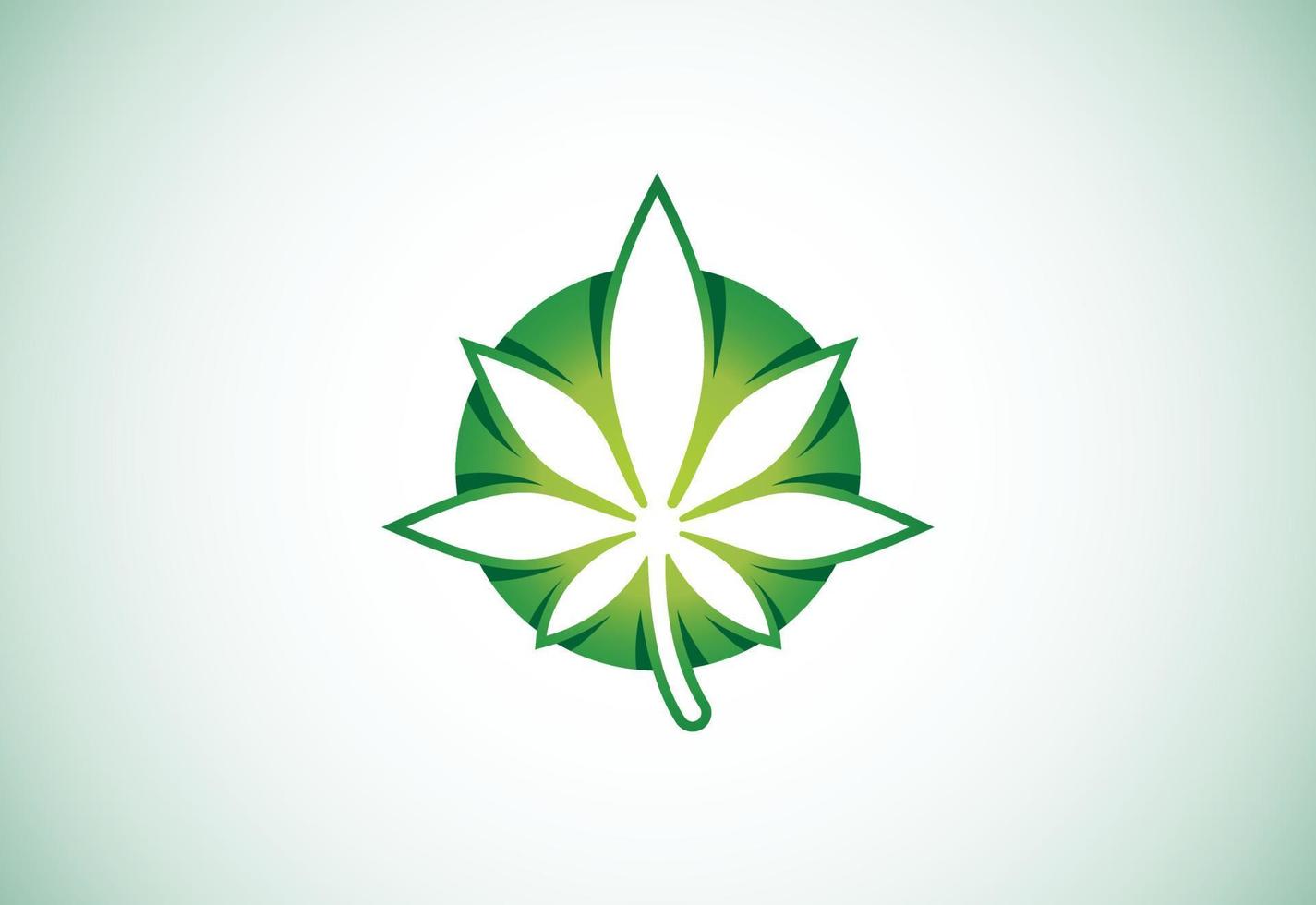 Cannabis logo, Leaf logo design vector