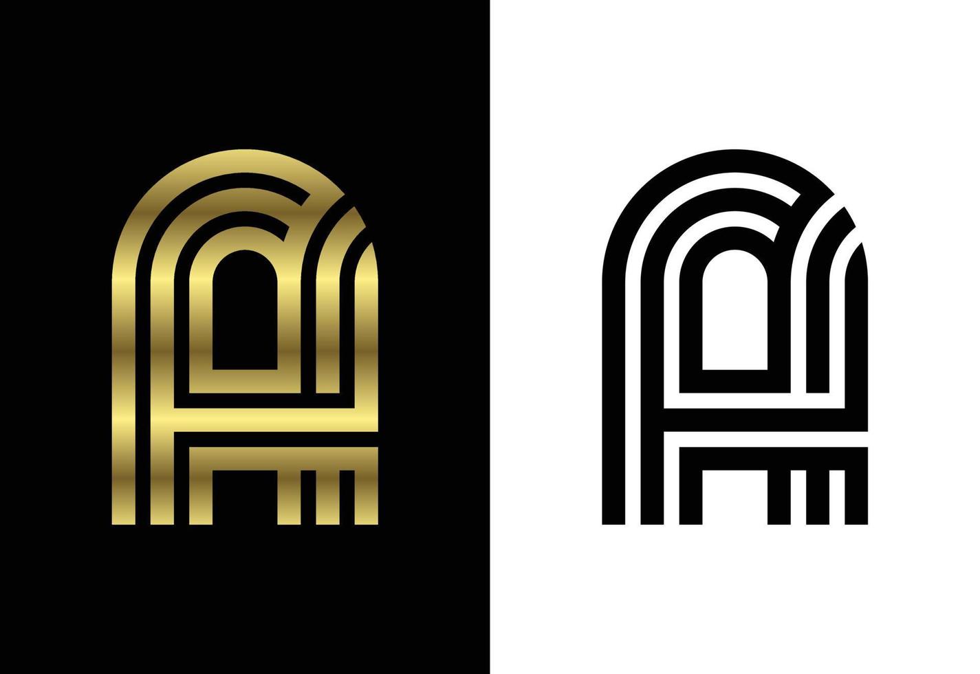 Luxury custom line letter A, Graphic Alphabet Symbol for Corporate Business Identity vector