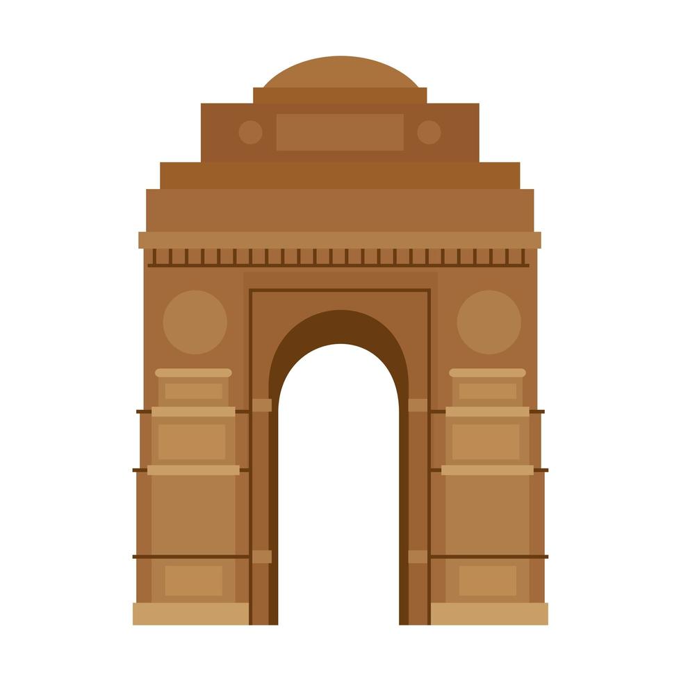 india gate, famous monument of india vector