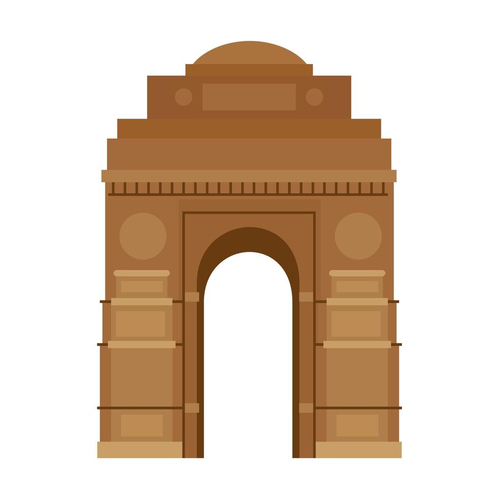 puerta de la india, famoso monumento de la india vector