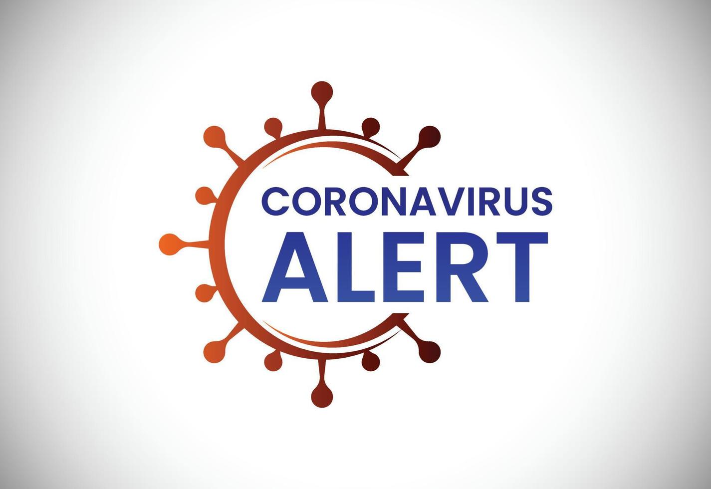 Corona virus alert sign symbol. Covid-19, Corona virus infection emblem flat vector illustration.