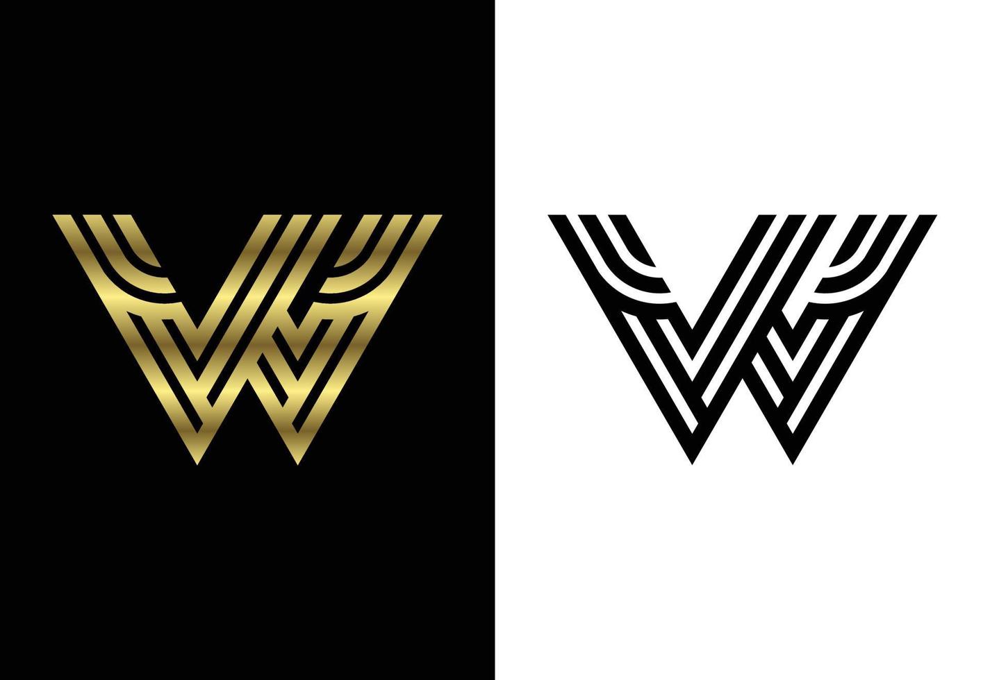 Luxury custom line letter W, Graphic Alphabet Symbol for Corporate Business Identity vector