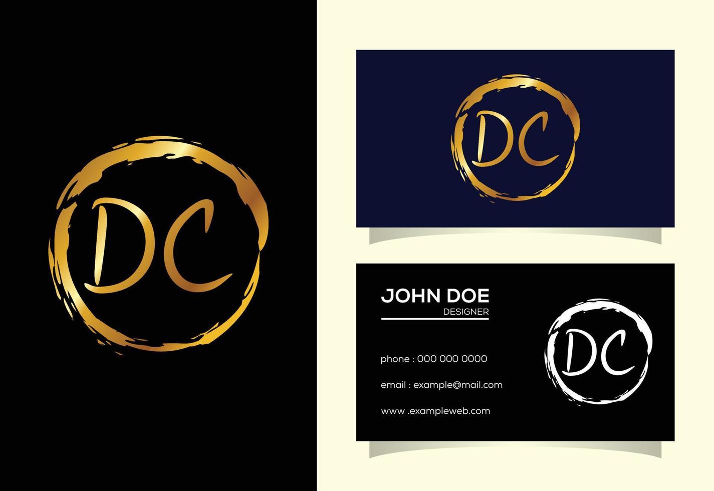 plantilla de diseño de logotipo de letra inicial dc. símbolo del alfabeto gráfico para la identidad empresarial corporativa vector