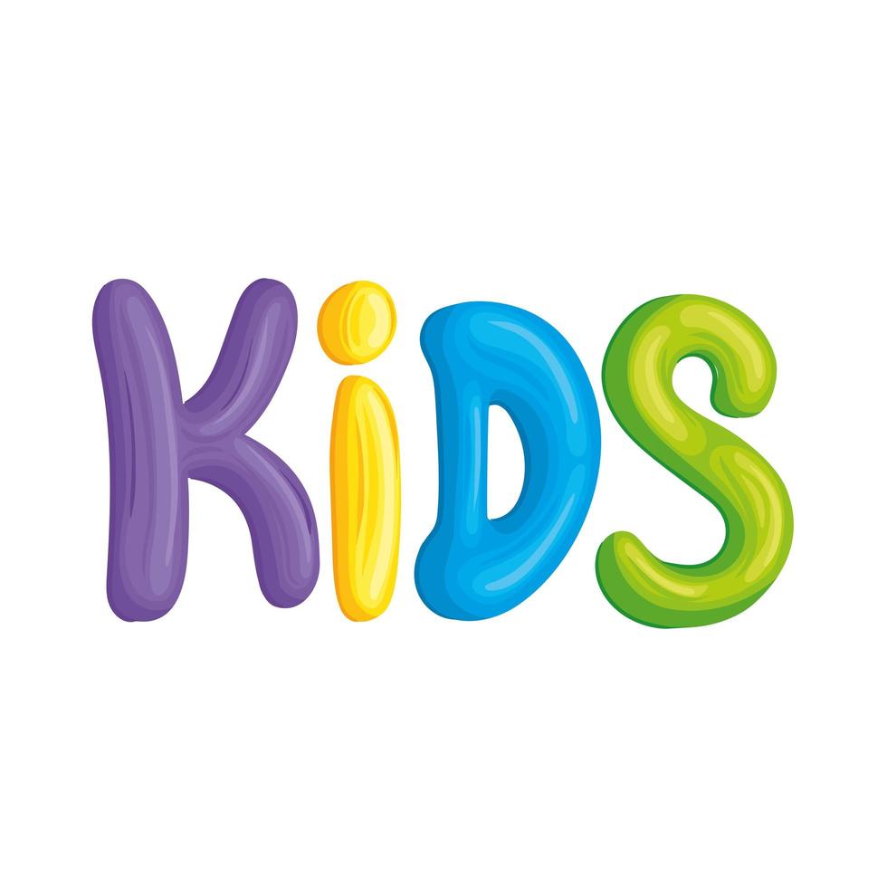 kids word of colors vector