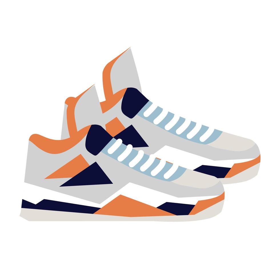 zapatillas, zapatos de baloncesto sobre fondo blanco. vector