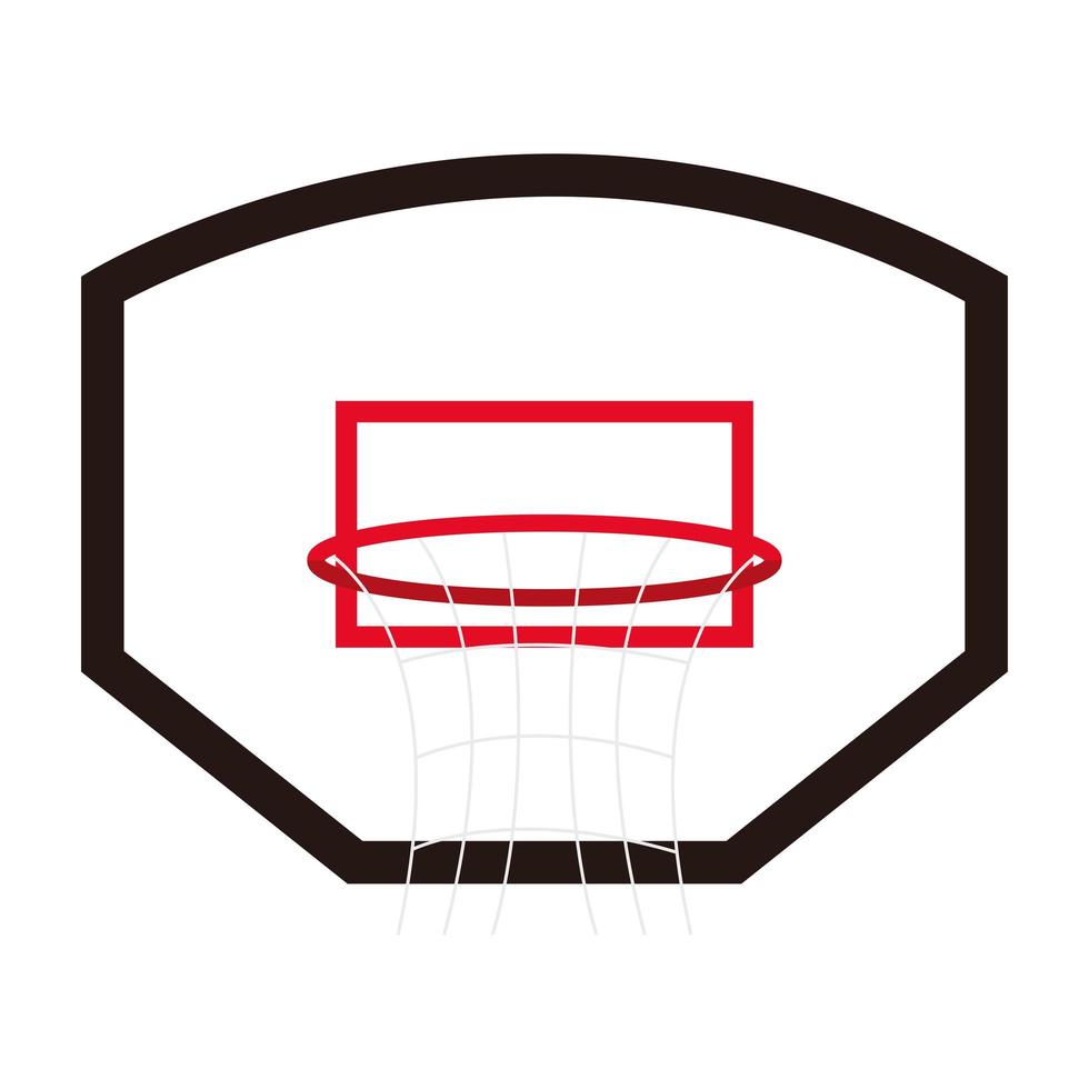 icono de aro de baloncesto sobre fondo blanco vector