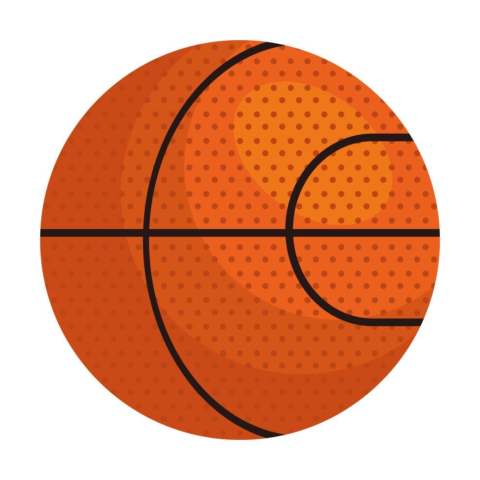 icono de pelota de baloncesto sobre fondo blanco vector