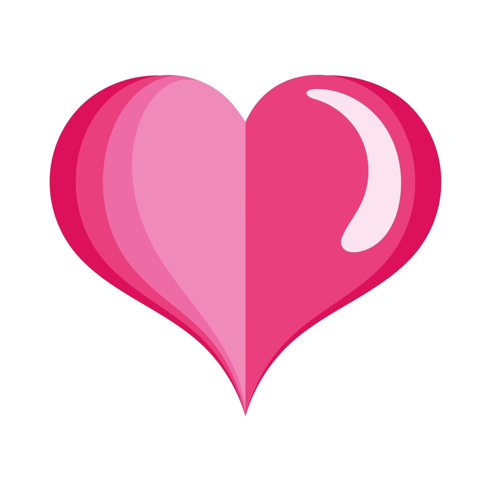pink love heart vector