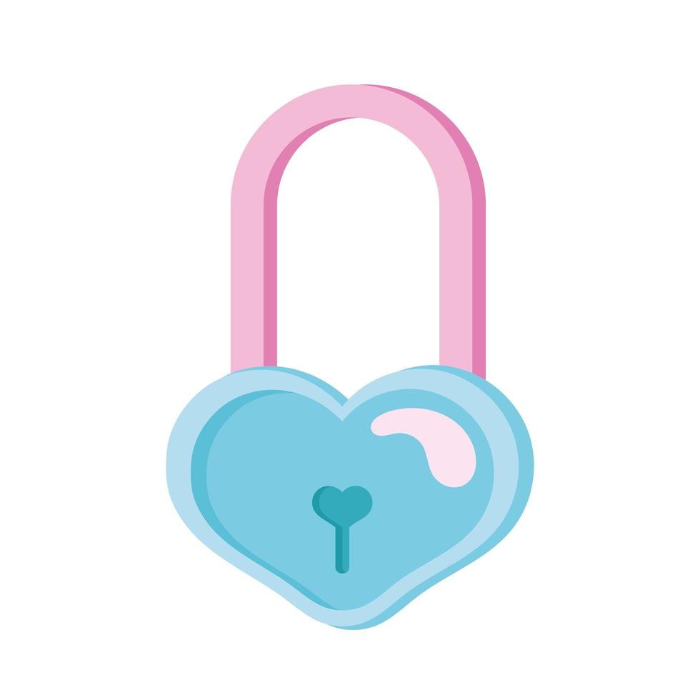 heart love padlock vector