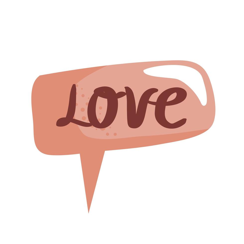 love word in speech bubble vector