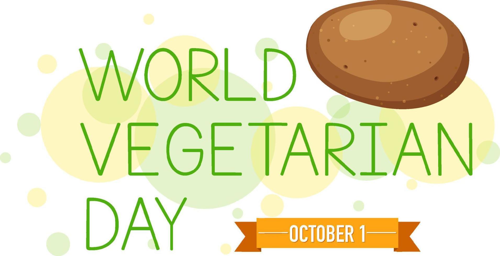 World Vegetable Day poster with a potato vector