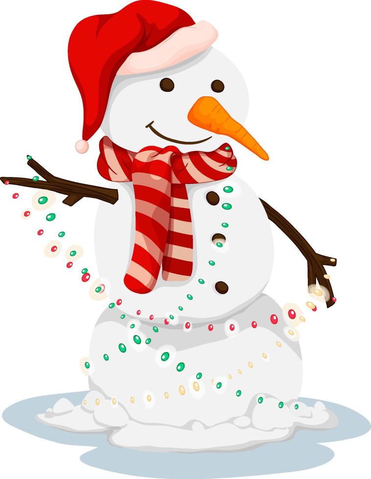 muñeco de nieve de navidad en estilo de dibujos animados 5377162 Vector en  Vecteezy