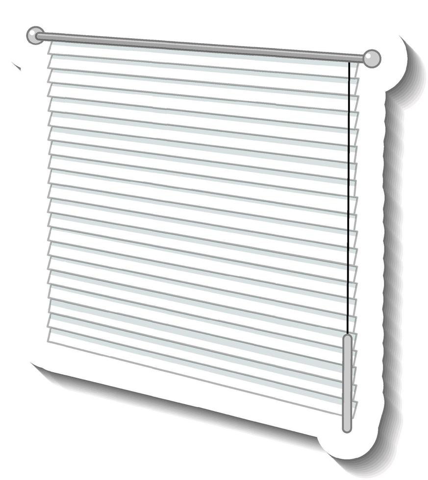 Isolated white blind curtain vector