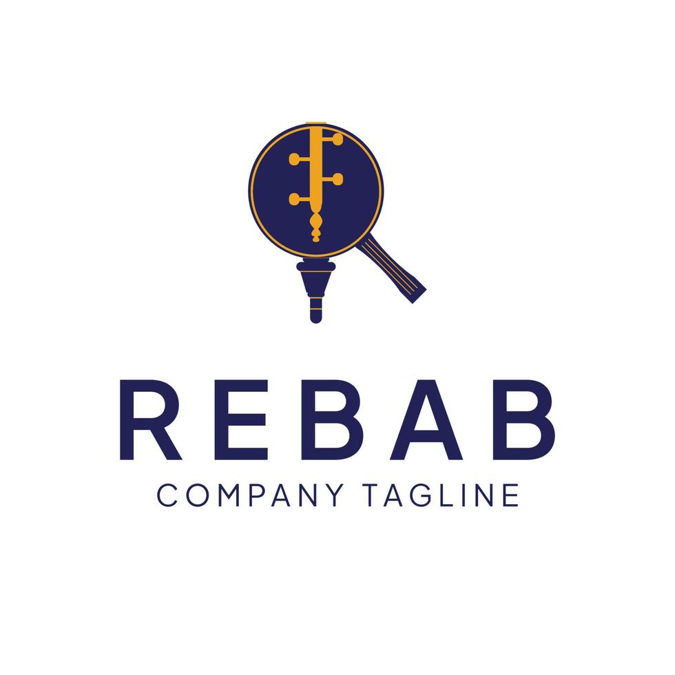 Rebab premium guitar instrument vector logo.