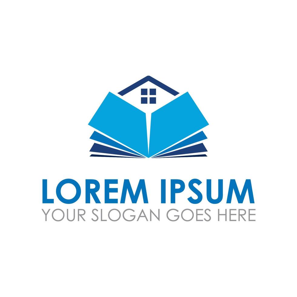 book house vector , library logo