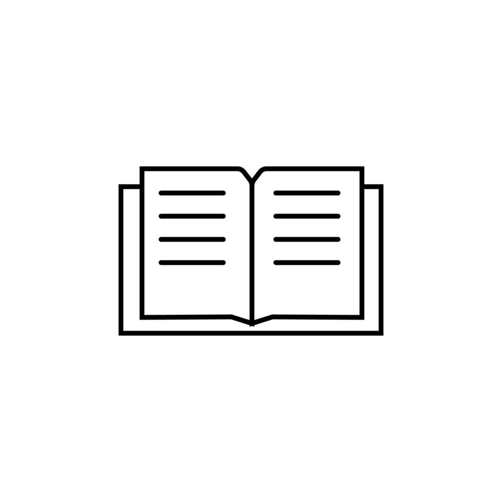 outline paper icon on white background vector