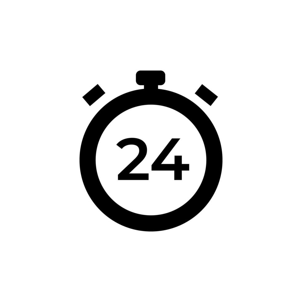 timer icon on white background vector