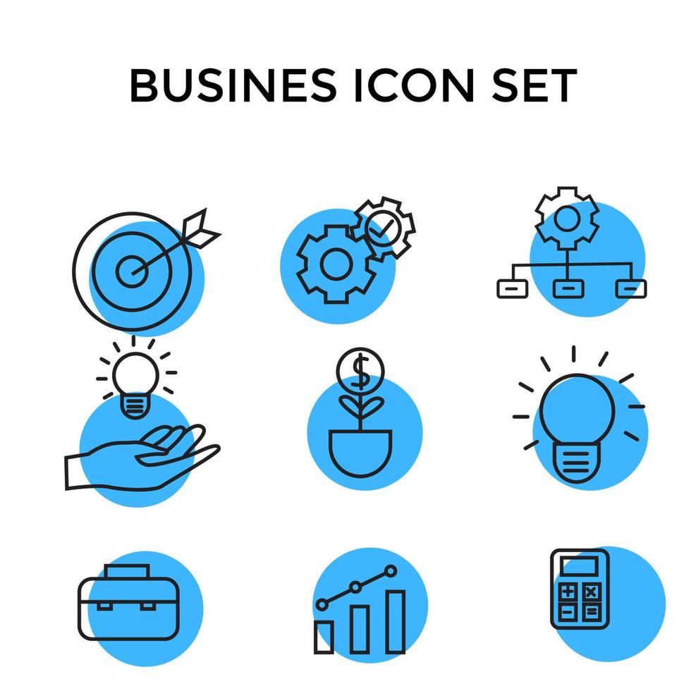 Business icon set.Online Business Icons vector