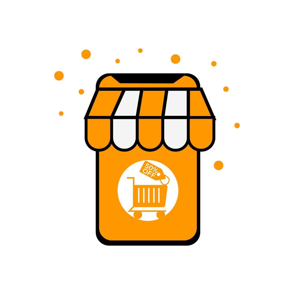 online store icon for web and mobile app vector