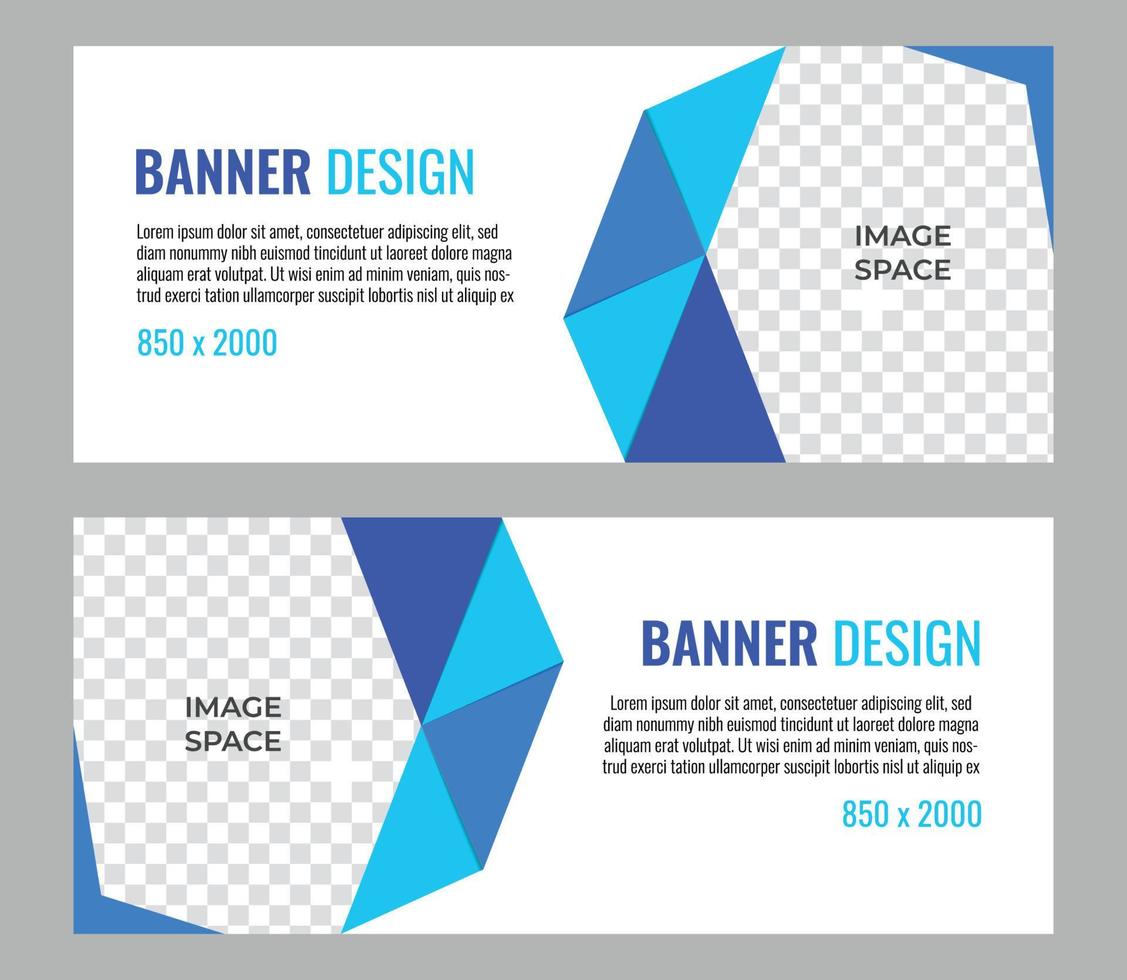 Abstract banner with image space design. banner background vector. business, creative and simple banner vector