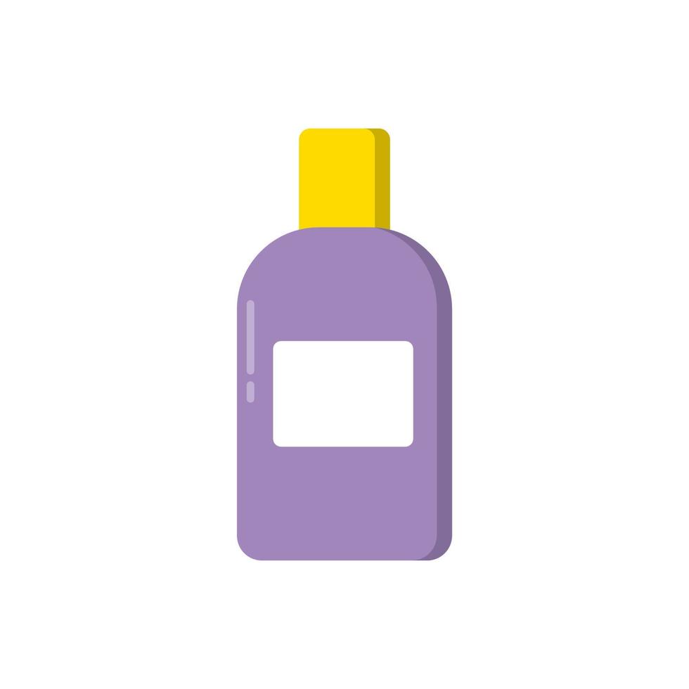 Lotion, Gel, Shampoo, Scrub for Hair Plastic Bottle Icon. Container for Hair Care Products Pictogram. Package for Cosmetic Bath Product in Cartoon style. Isolated Vector Illustration.