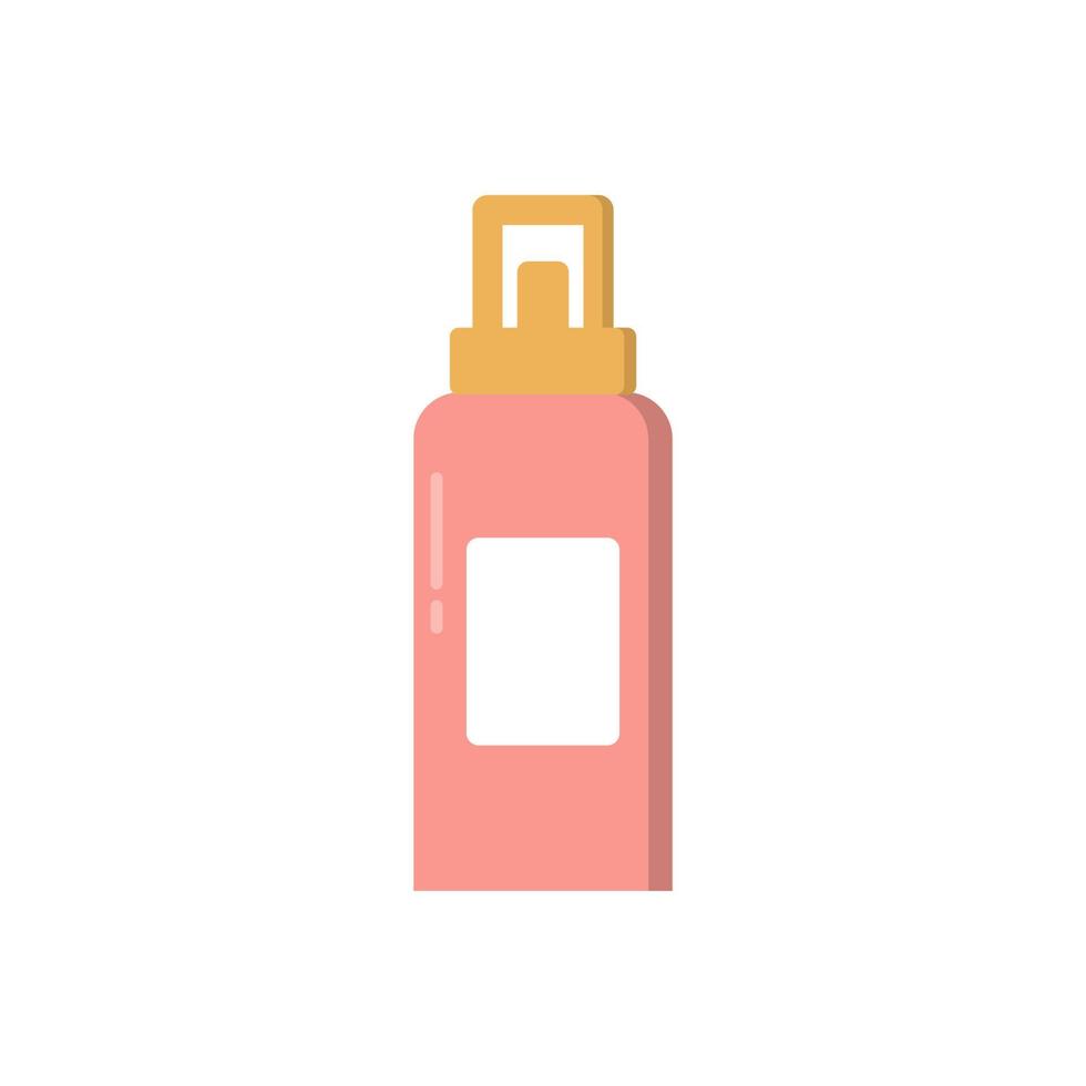 botella de bomba de espuma para icono de producto cosmético en estilo de dibujos animados. recipiente de plástico para el pictograma de productos de belleza para el cuidado de la piel. paquete de belleza para loción, gel, crema. ilustración vectorial aislada. vector