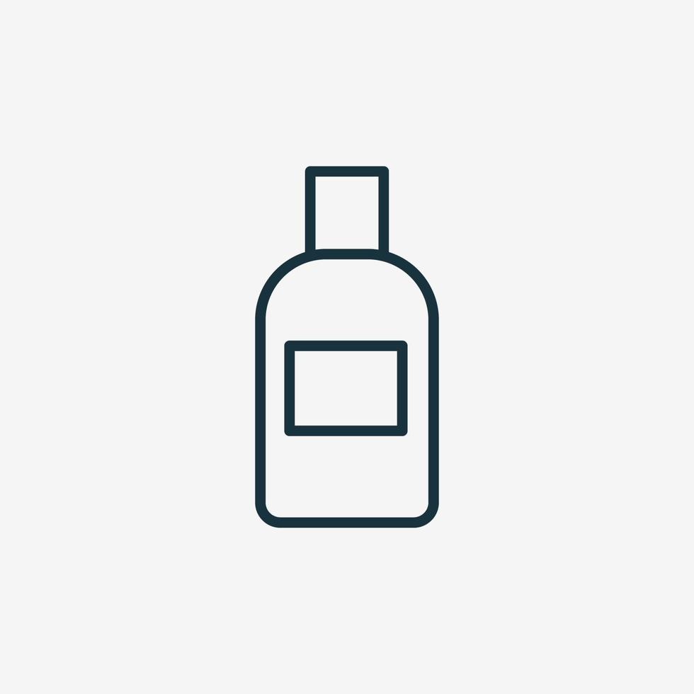Lotion, Gel, Shampoo, Scrub for Hair Plastic Bottle Line Icon. Container for Hair Care Products Linear Pictogram. Package for Cosmetic Bath Product Icon. Isolated Vector Illustration.
