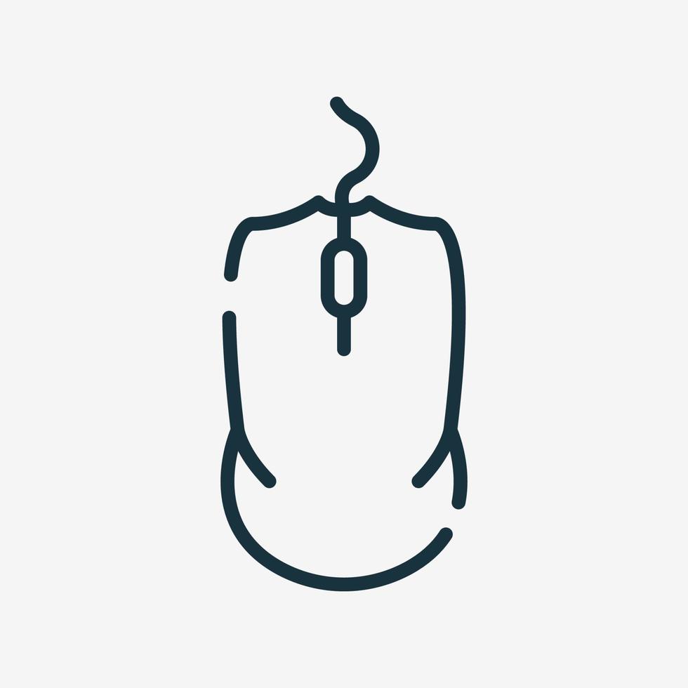 Computer Mouse Linear Icon. Esports Equipment and Device. Gaming Mouse Line Icon. Vector illustration.