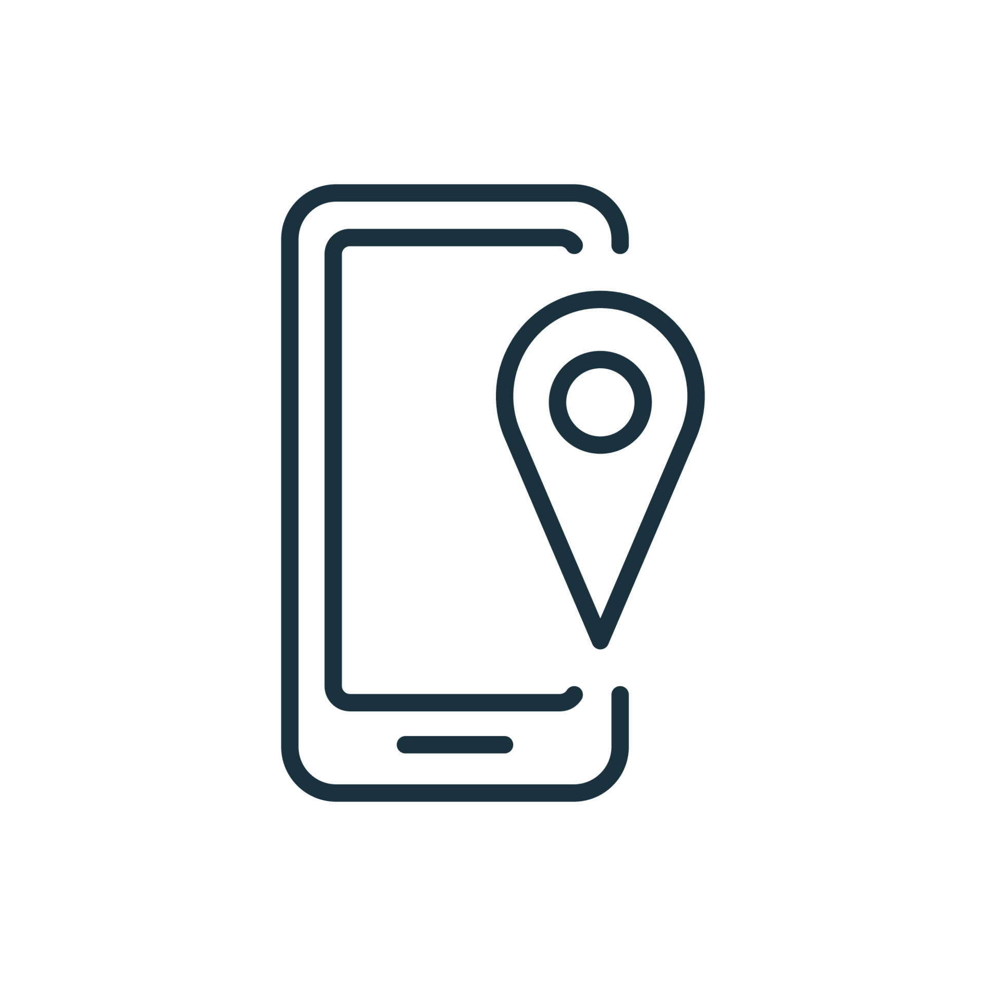 Naar de waarheid Ministerie Begrafenis Mobile Navigation and Location Line Icon. Smartphone with GPS Marker. Mobile  GPS Navigation and Tracking Pin on Screen Linear Icon. Location Track App  on Device. Vector illustration. 5377449 Vector Art at Vecteezy