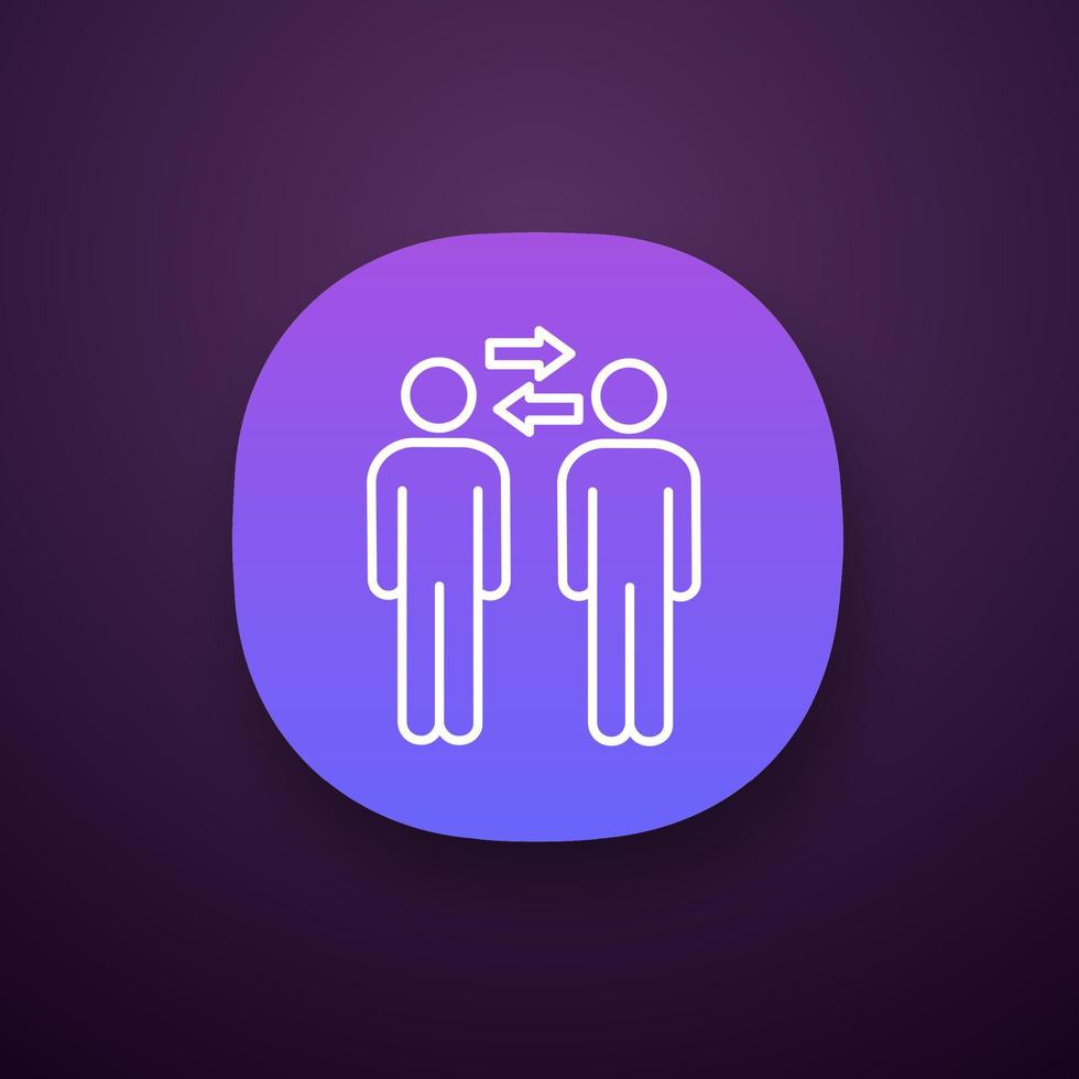 Partnership app icon. UI UX user interface. Partners, companions. Colleagues interaction. Teamwork. Web or mobile application. Vector isolated illustration