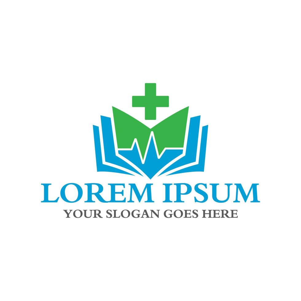 medical book logo , pharmacy logo vector