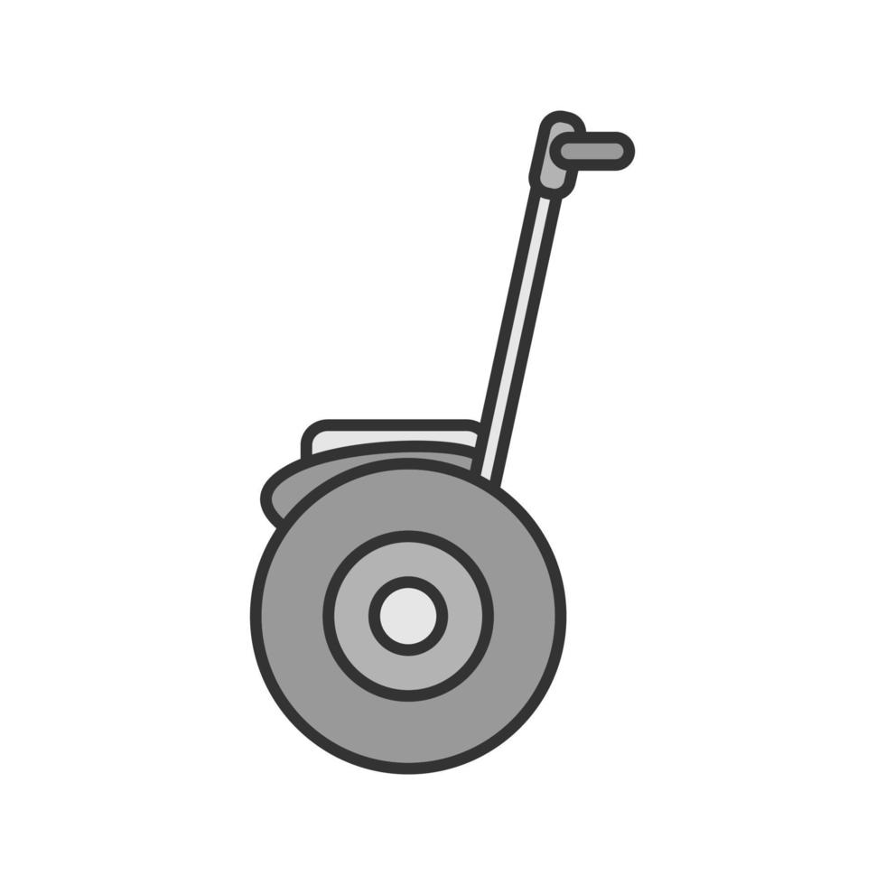 icono de color de scooter autoequilibrado. transportador personal. ilustración vectorial aislada vector