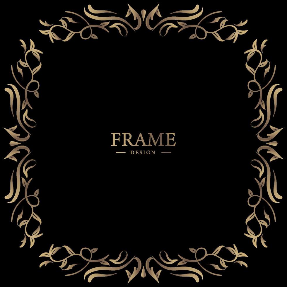 Luxury ornament or floral frame design background. vector