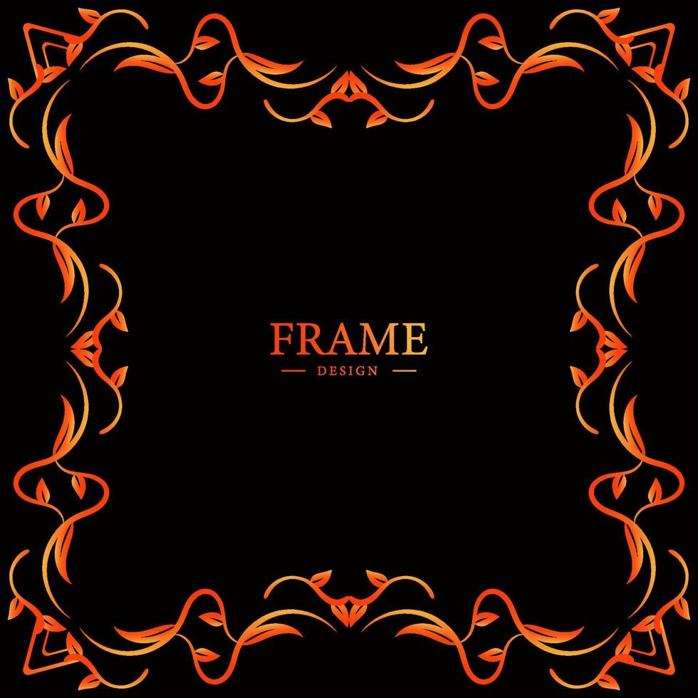 Luxury ornament or floral frame design background. vector