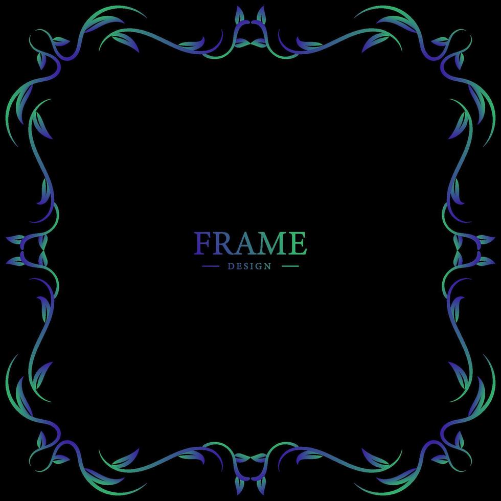 Luxury ornament or floral frame design background. vector