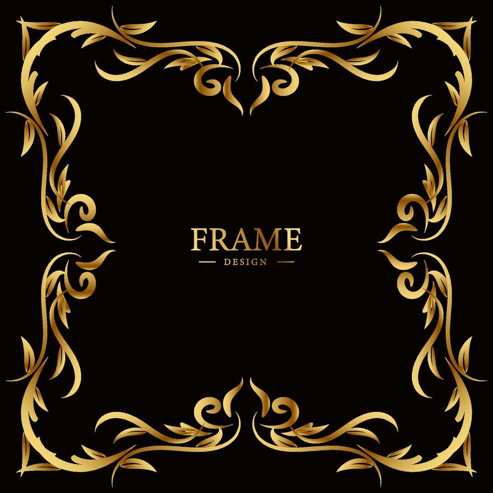 Luxury ornament or floral frame design background. vector