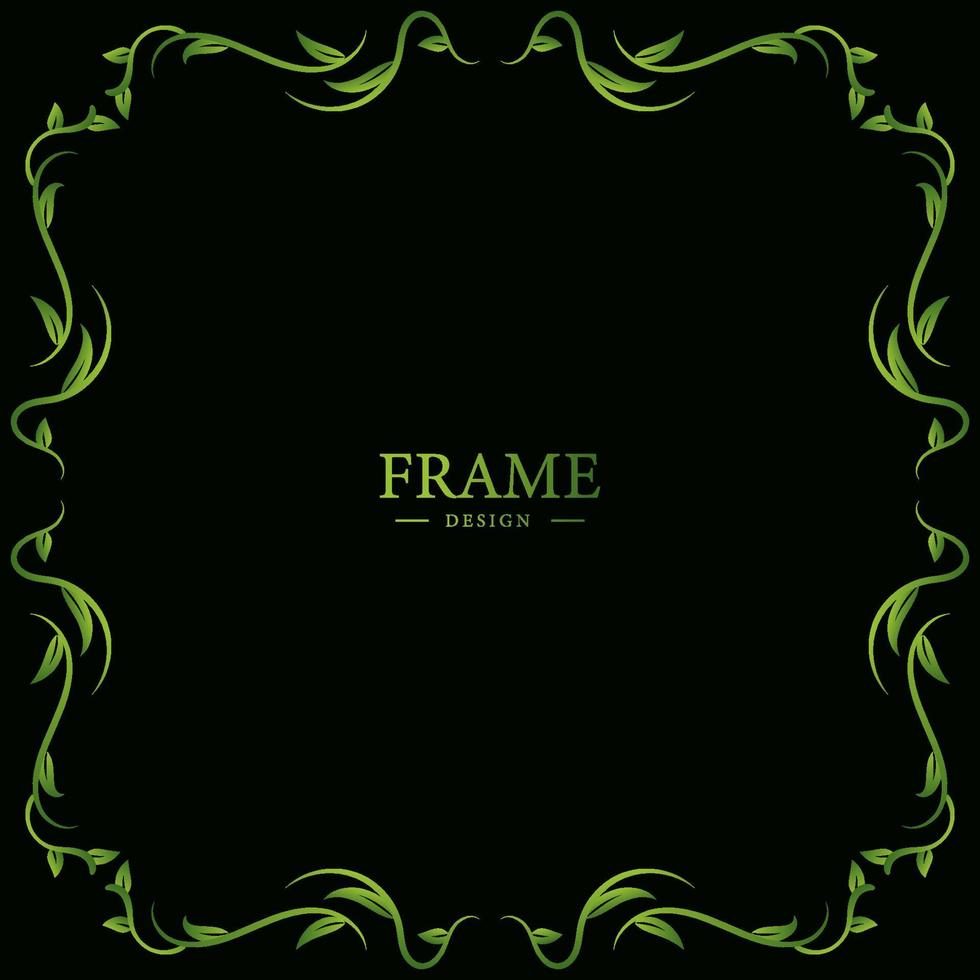 Luxury ornament or floral frame design background. vector