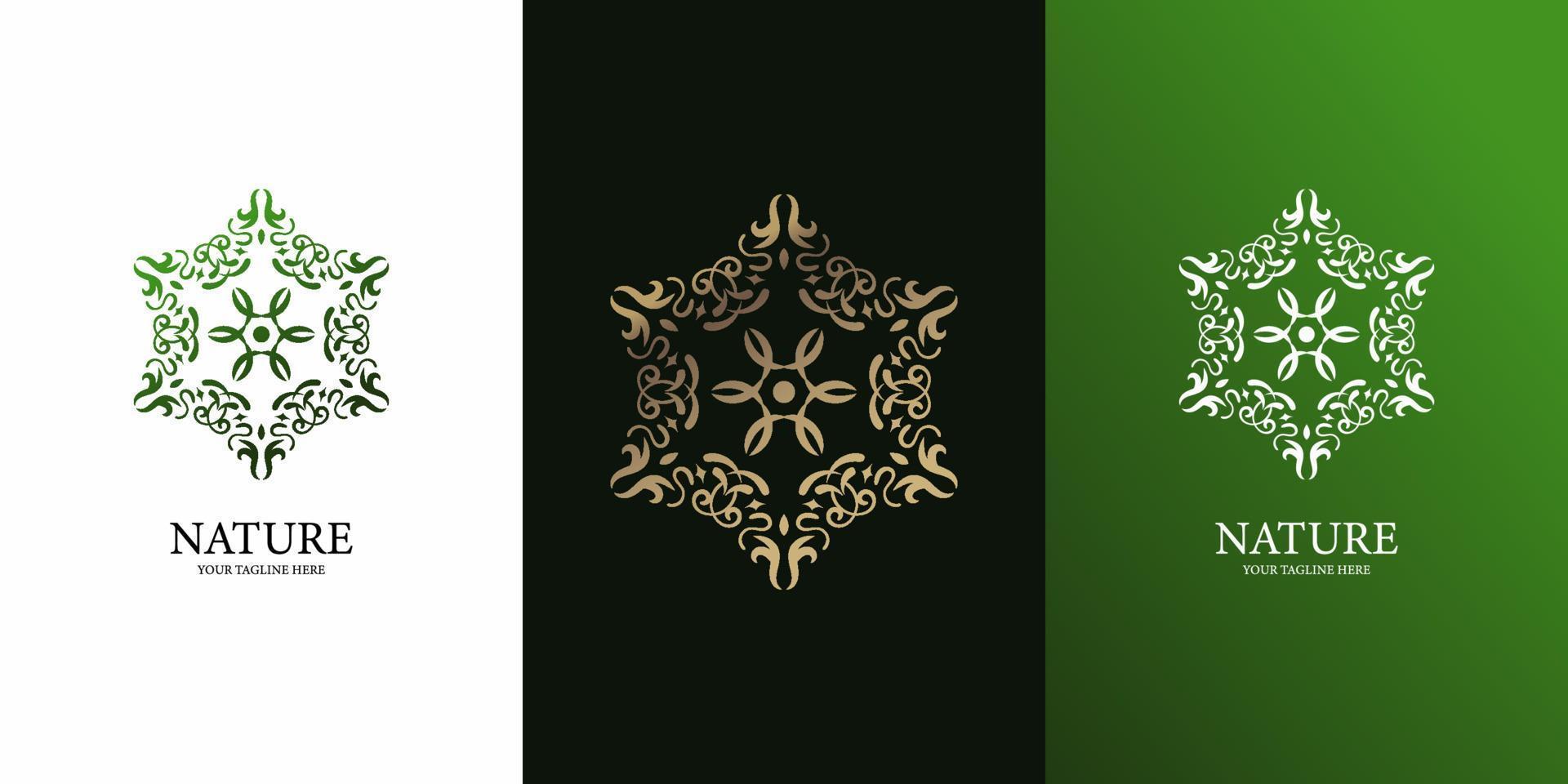 diseño de plantilla de logotipo de flor, boutique o adorno. vector