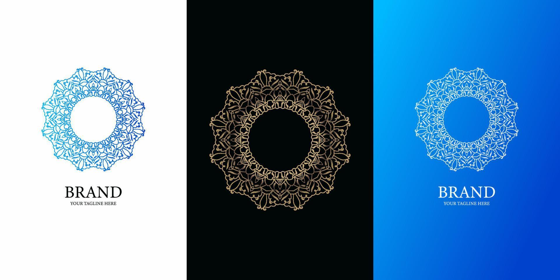 Flower, ornament or mandala logo template design. ent logo template design. vector