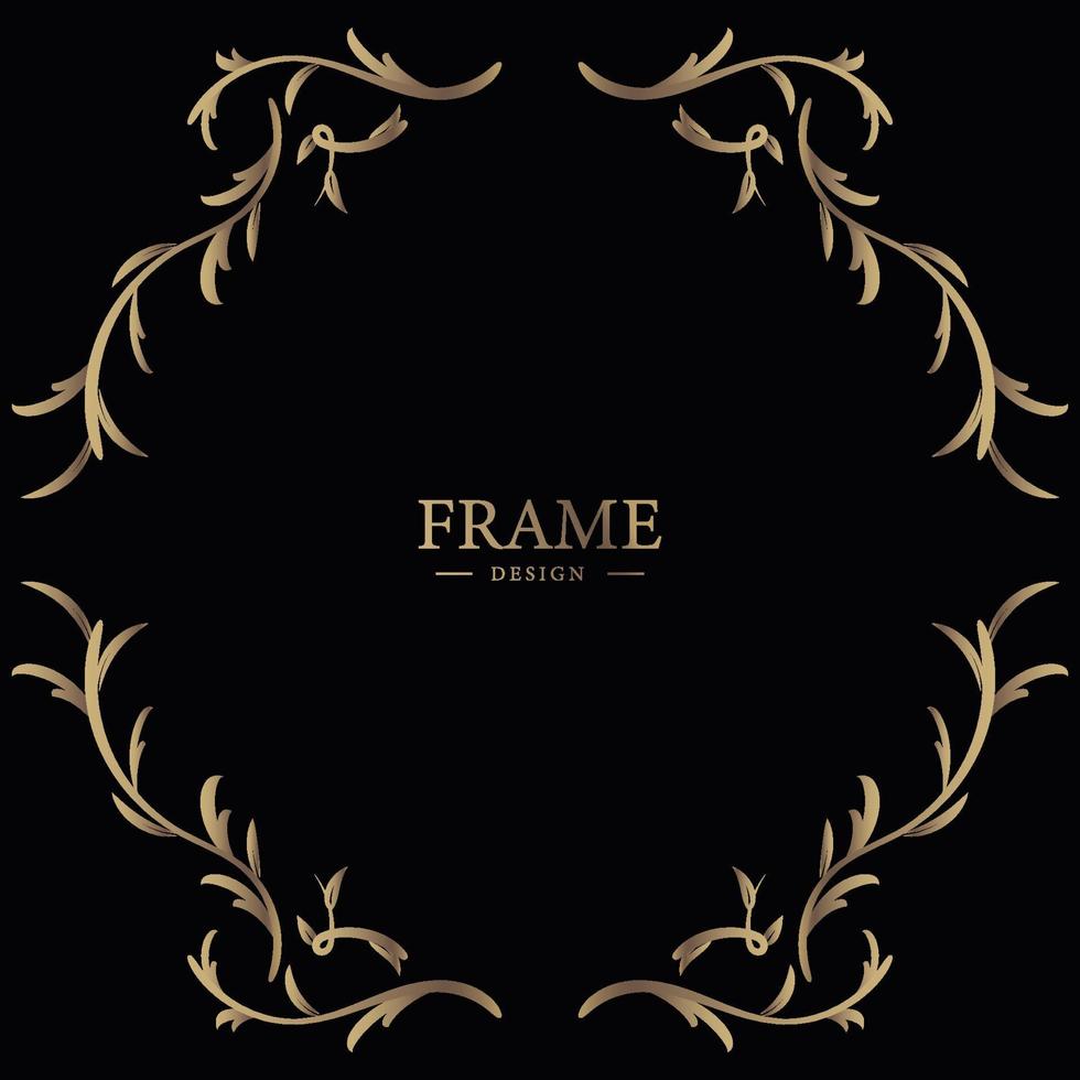 Luxury ornament or floral frame design background. vector