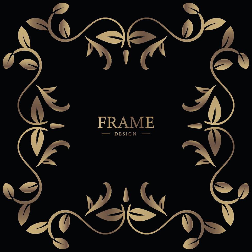Luxury ornament or floral frame design background. vector