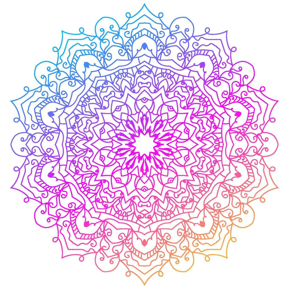 Mandala ornament or flower background design. vector